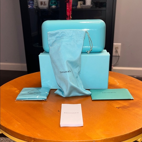 Tiffany & Co. Aqua Blue Jewelry Case - Picture 4 of 12